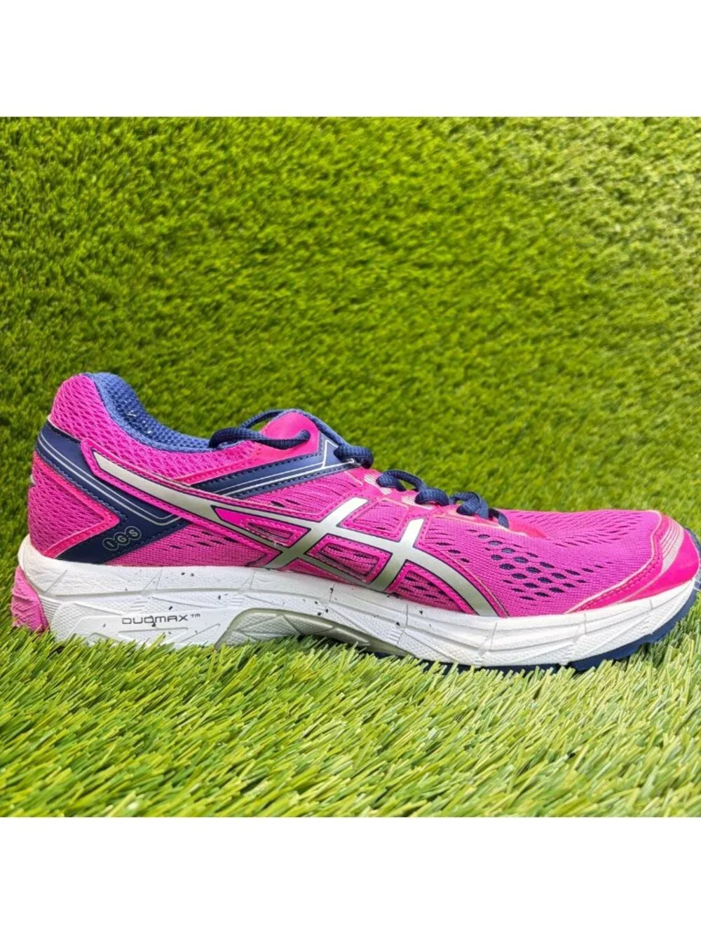 Asics GT-1000 4 Womens Size 11 Pink Blue Silver Athletic Running Shoes Sneakers